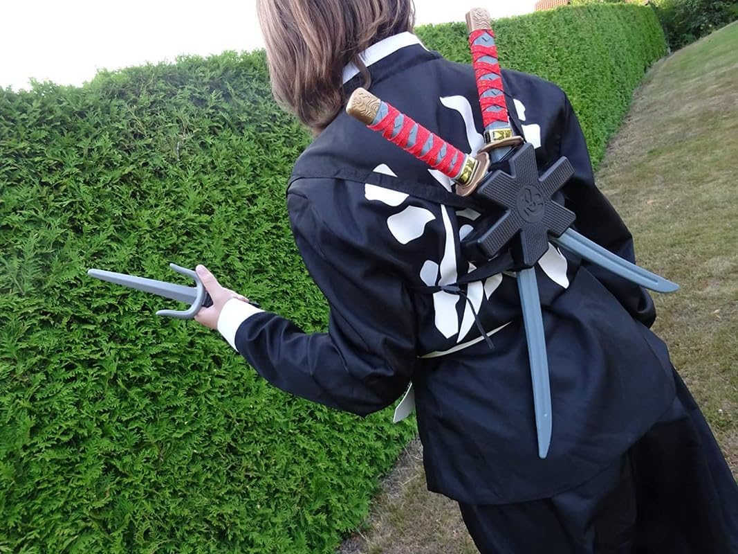 Sac à dos Deadpool pour enfant avec katana, couteaux et fléchettes ninja – Image 5