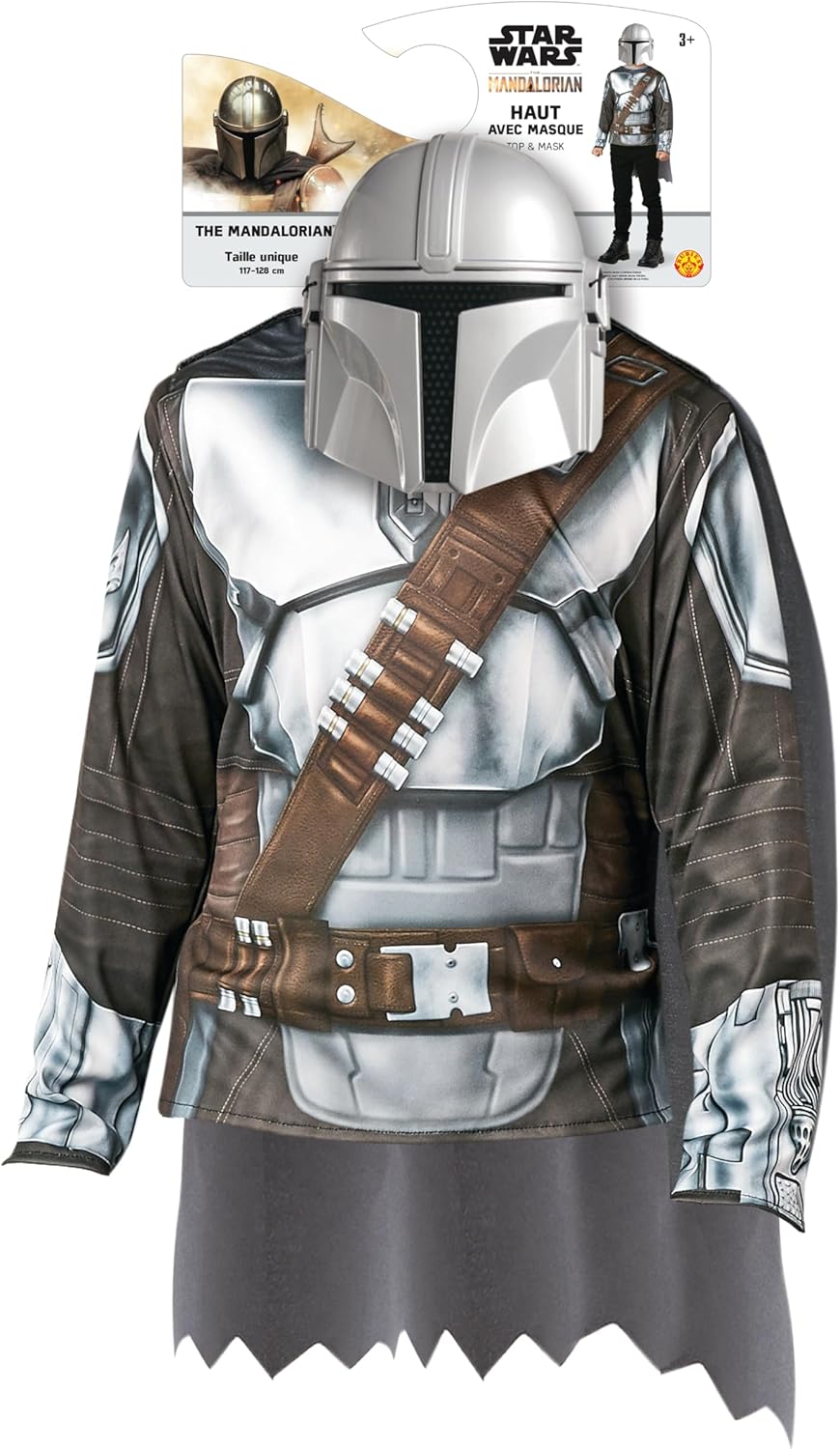 Déguisement enfant Star Wars The Mandalorian avec masque en PVC, taille unique 5 à 8 ans – Image 4