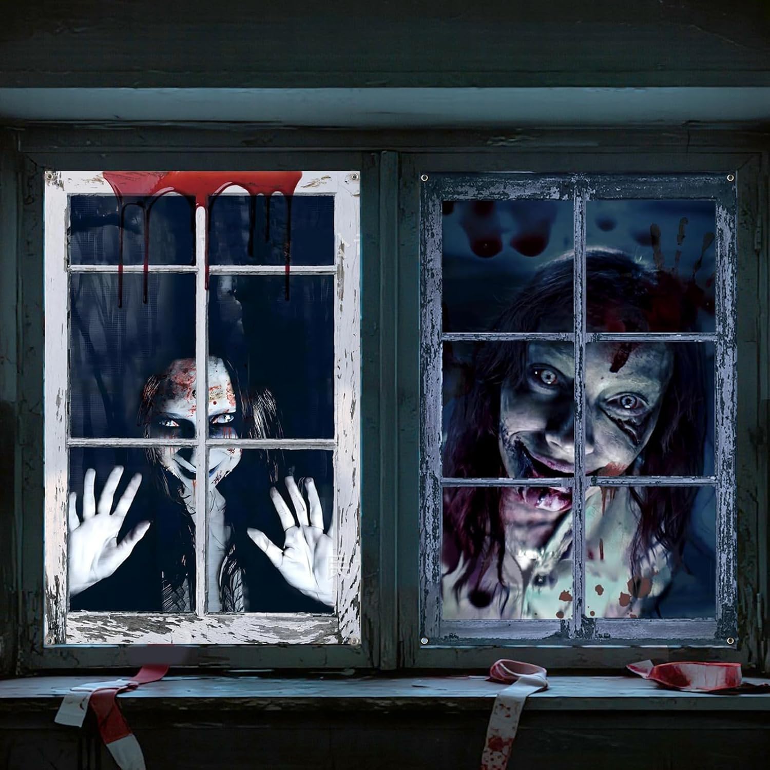 Poster Terrifier pour fenêtre et porte 120 x 80 cm, fantôme terrifiant