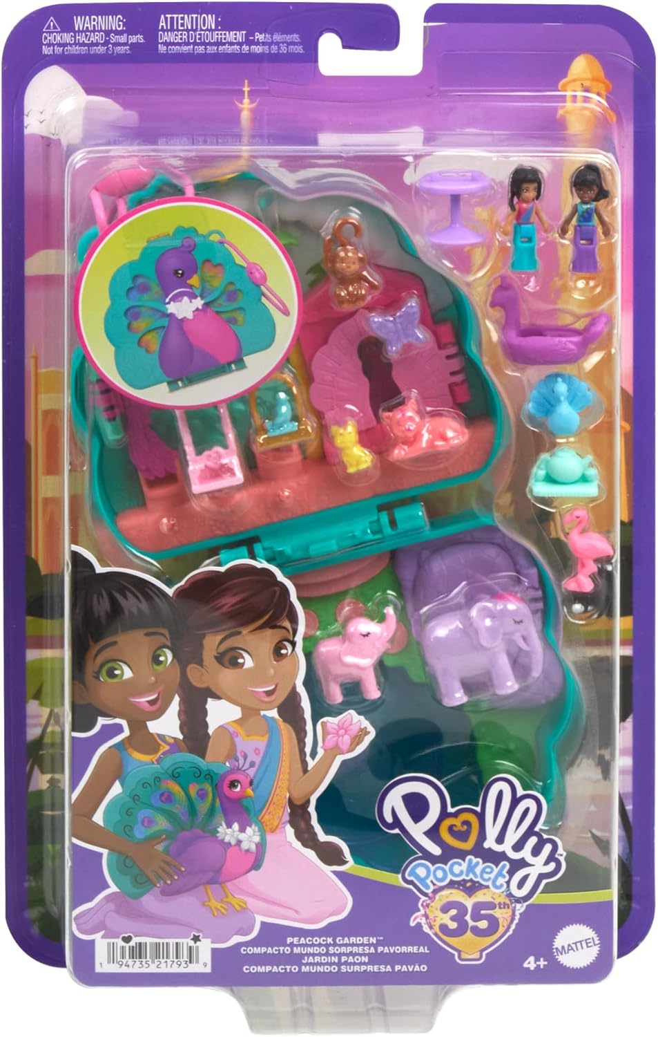Coffret Polly Pocket Jardin du Paon avec 2 mini-figurines – Image 6