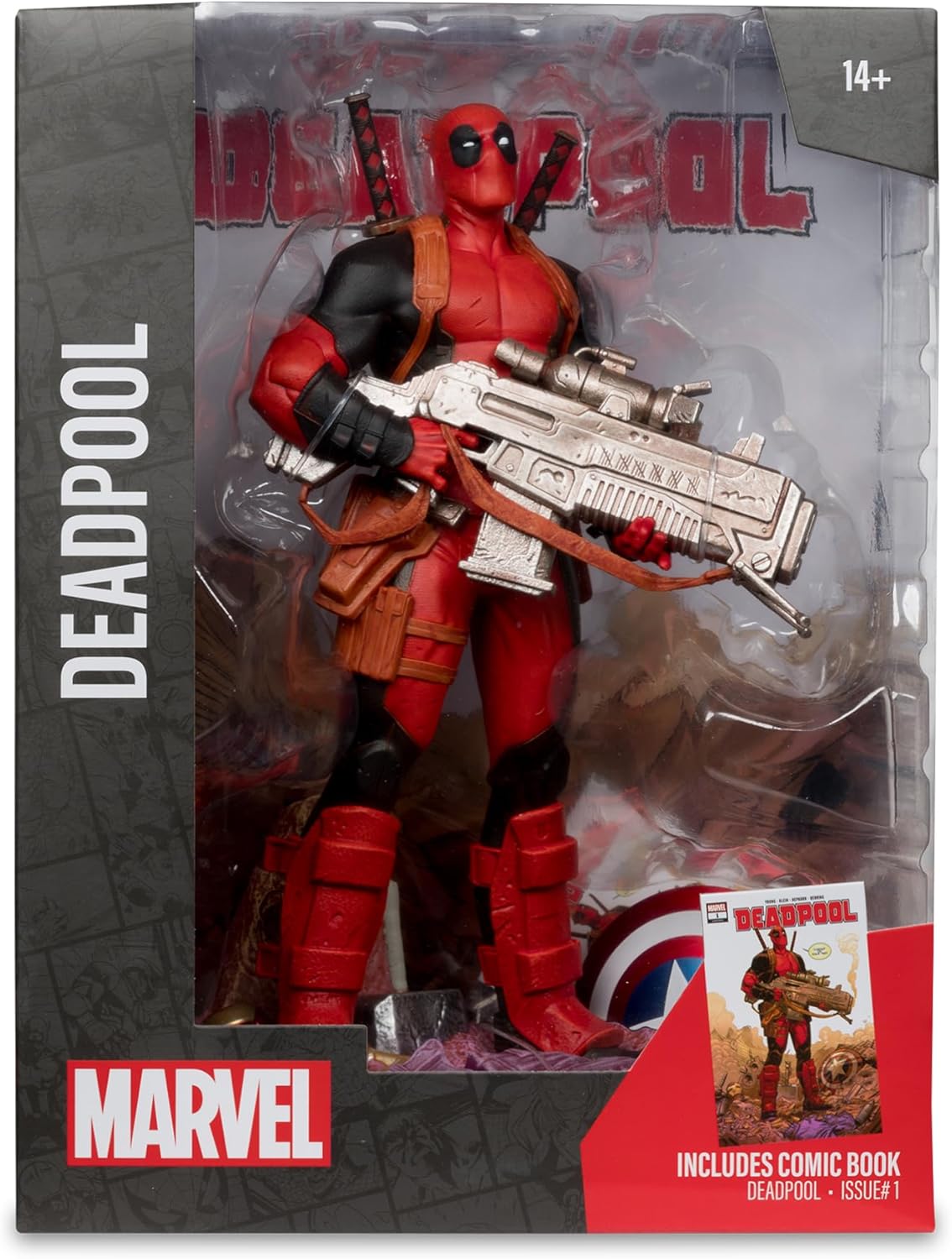 Figurine Marvel Deadpool avec scène 1:6 et bande dessinée #1 – Image 7