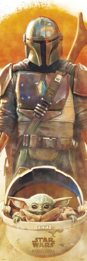 Poster de porte Star Wars The Mandalorian pour décoration murale