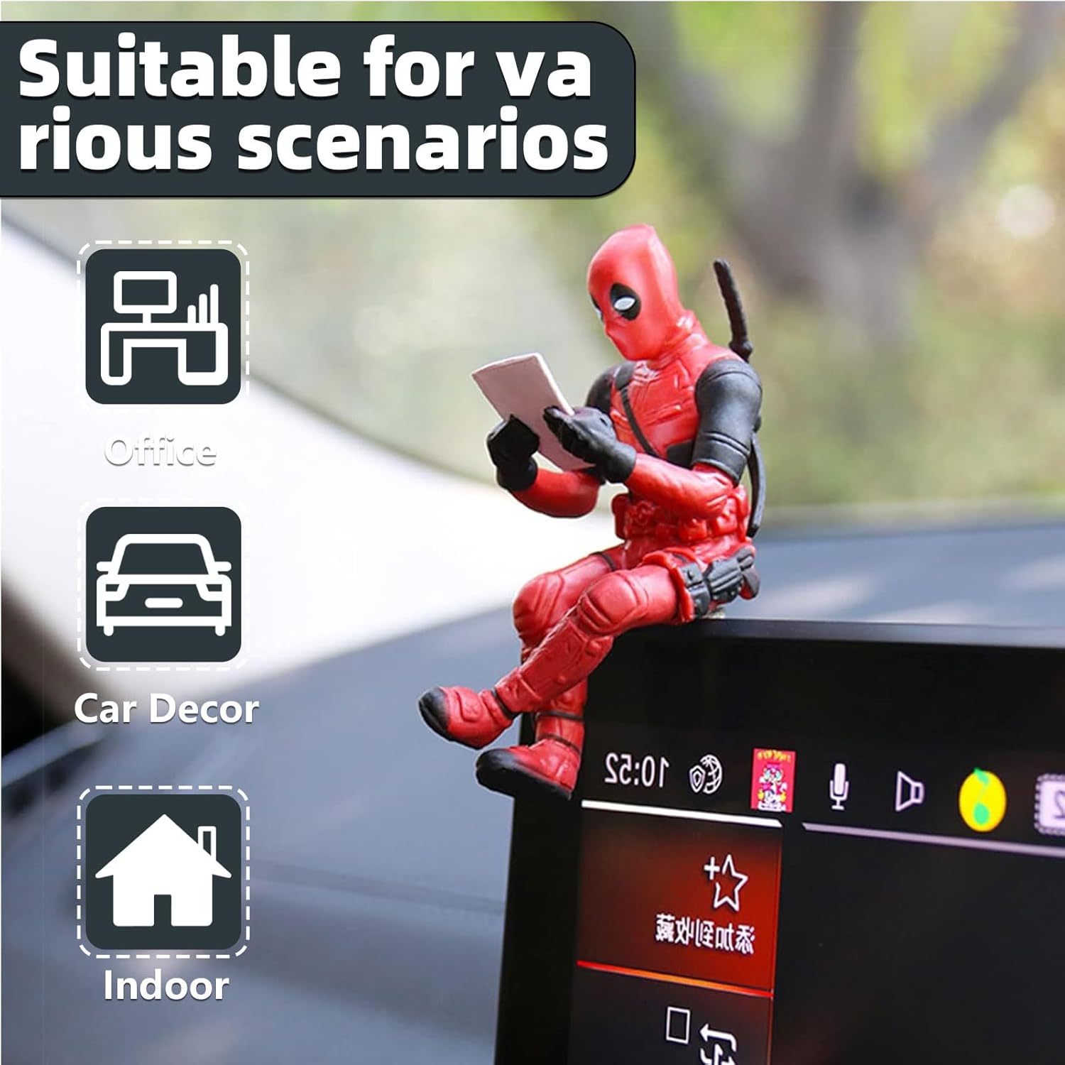 Lot de 3 figurines Deadpool pour décoration de voiture – Image 4