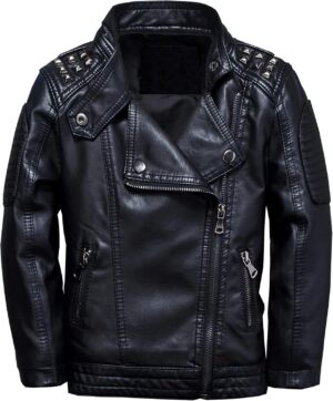 Blouson motard Riverdale garçon en similicuir clouté