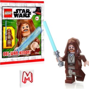 Mini-figurine Obi-Wan Kenobi LEGO Star Wars Épisode 2 Clone Wars avec robe marron et capuche