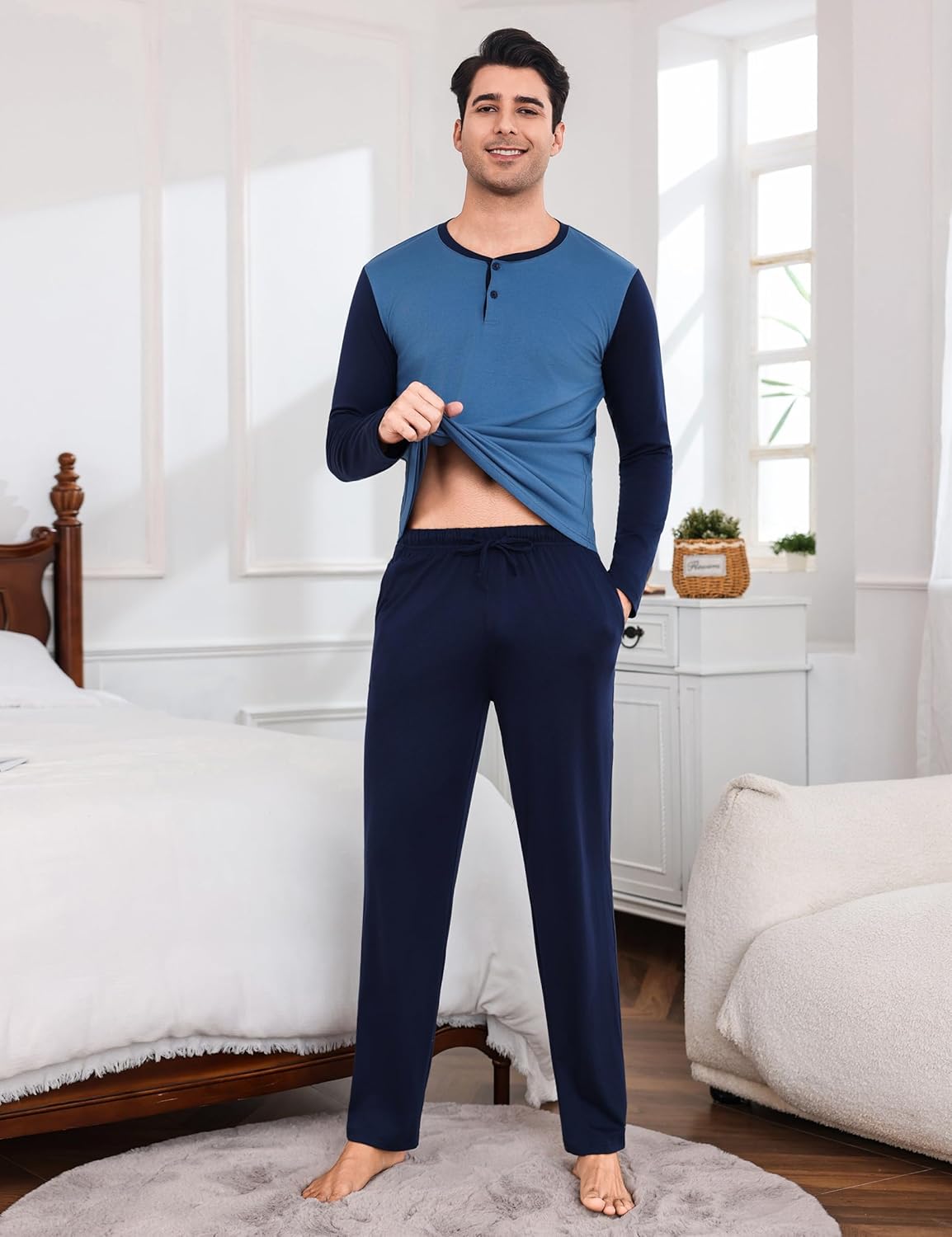 Pyjama homme Deadpool en coton à manches longues – Image 2