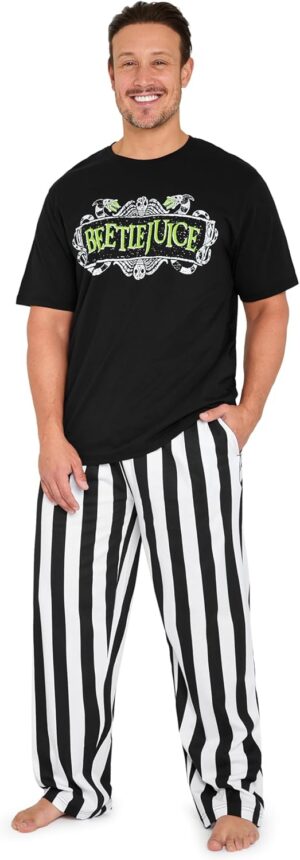 Pyjama homme Beetlejuice en coton, ensemble 2 pièces