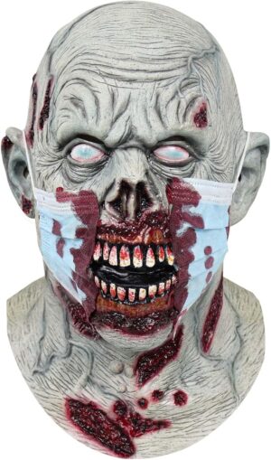 Masque zombie pour adultes The Walking Dead aux yeux blancs
