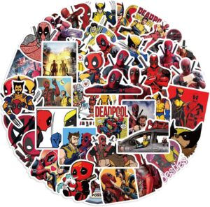 Lot de 50 autocollants Deadpool style jeu vidéo