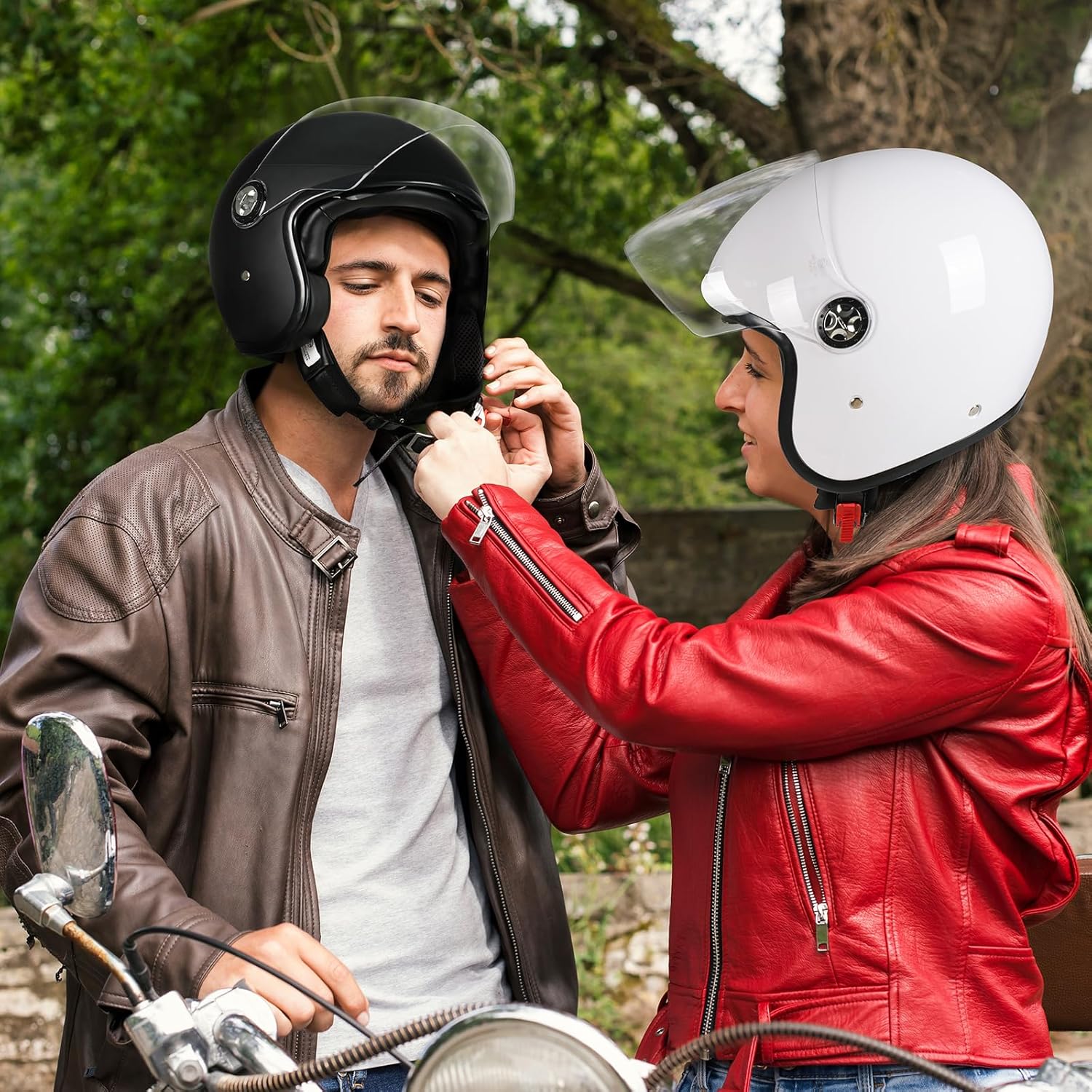 Casque 3/4 Harley Quinn à double visière ECE 22.06 – Image 6