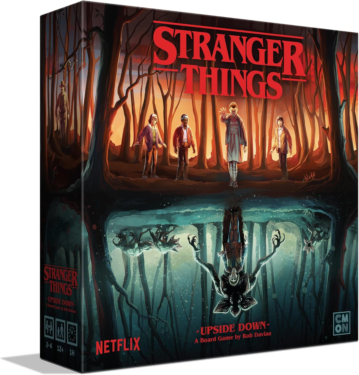 Jeu de société Stranger Things Upside Down avec 11 figurines détaillées