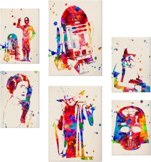 Affiches Star Wars style aquarelle en formats A4 et A3