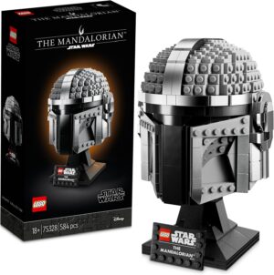 Casque du Mandalorien LEGO Star Wars à construire, maquette déco adulte