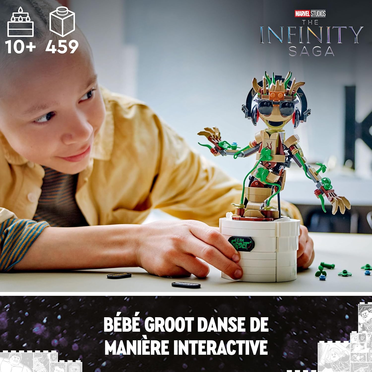 LEGO Marvel Bébé Groot dansant à construire 76297 – Image 2