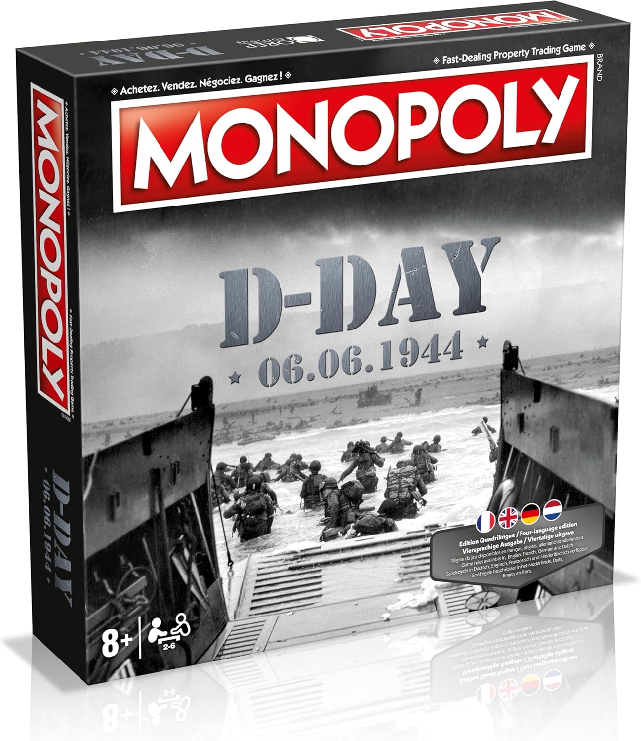 Monopoly D-Day en français, jeu de plateau 2 à 6 joueurs dès 8 ans – Image 2