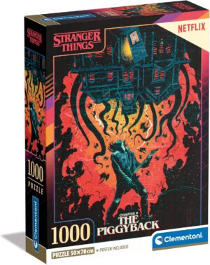 Puzzle Stranger Things The Piggyback 1000 pièces avec poster