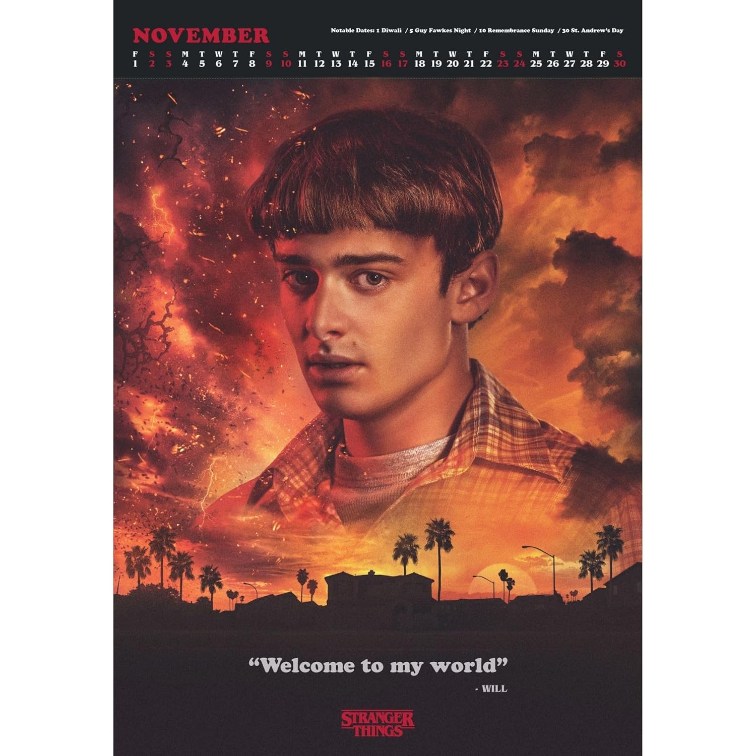 Calendrier Stranger Things 2024 édition spéciale avec visuels détachables à encadrer – Image 3