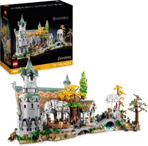 Fondcombe LEGO Icons Le Seigneur des Anneaux avec 15 minifigurines Frodon, Sam et Bilbon