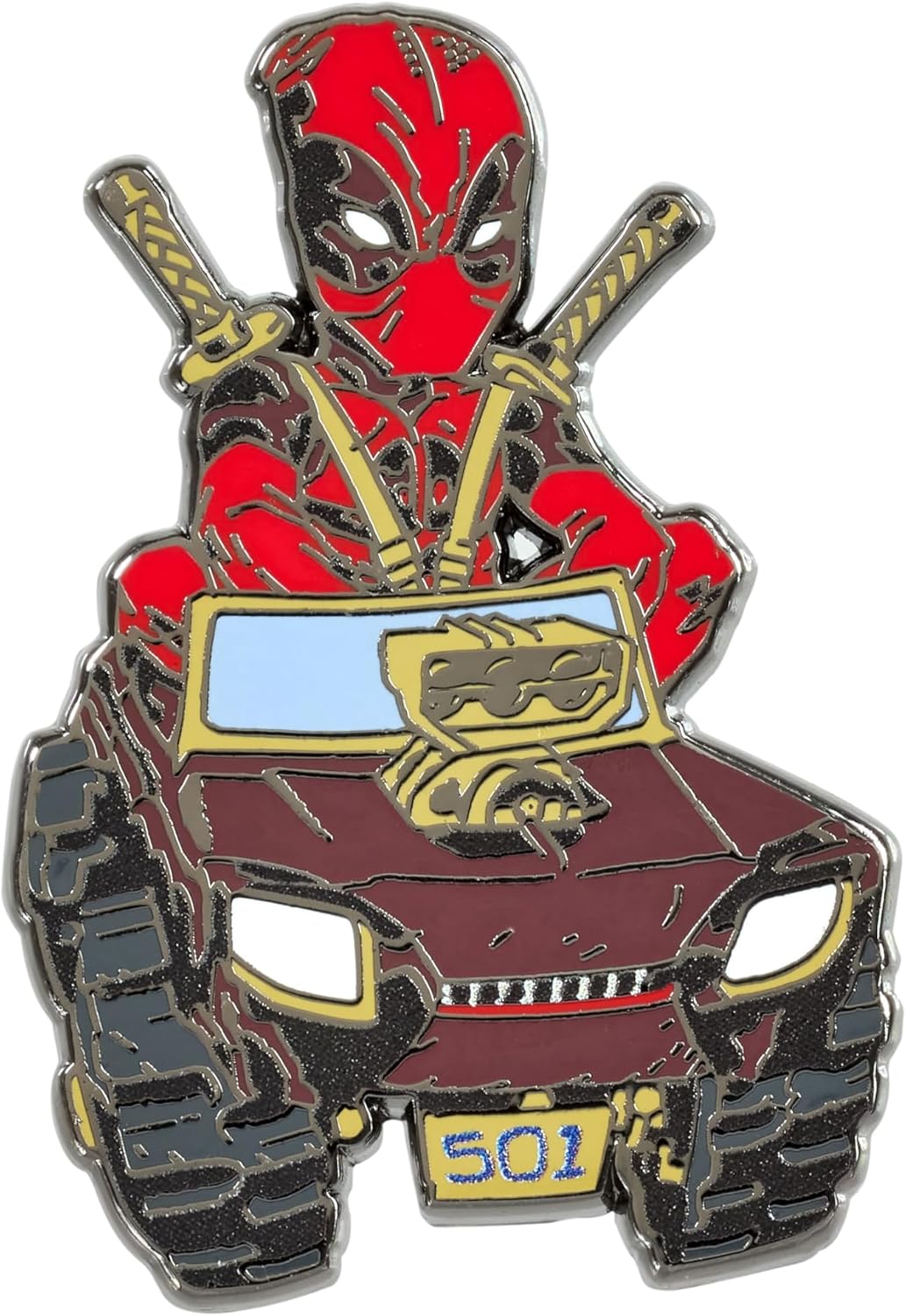 Broche pin en émail Boîte Mystère Deadpool Marvel Loungefly Funko – Image 7