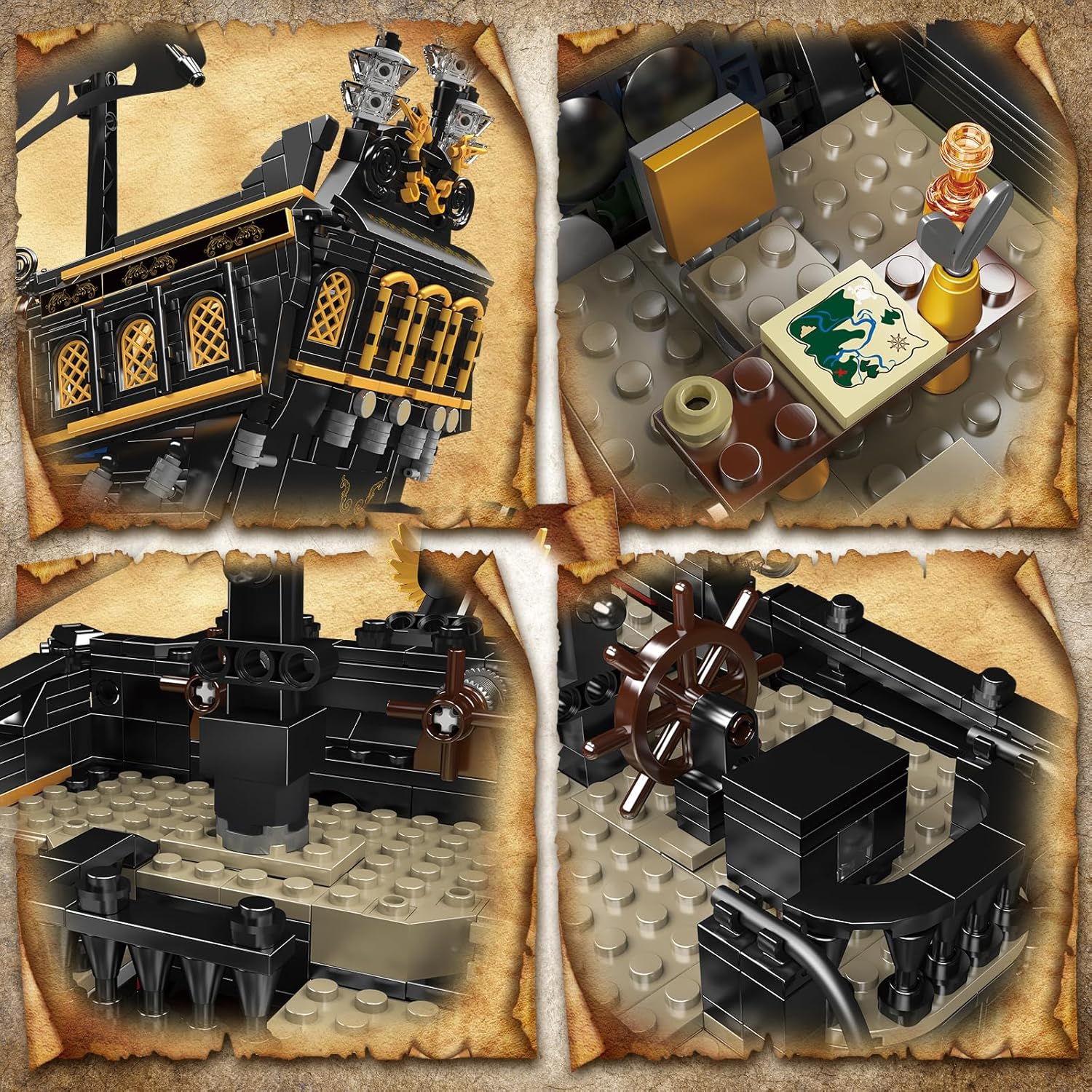 Black Pearl Pirates des Caraïbes en 3180 pièces, set JMBricklayer 40102 – Image 3