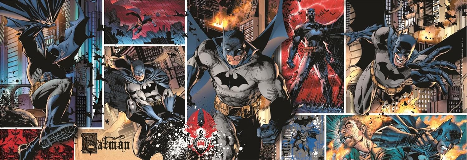 Batman DC Comics, puzzle panorama Clementoni 1000 pièces en boîte compacte – Image 2