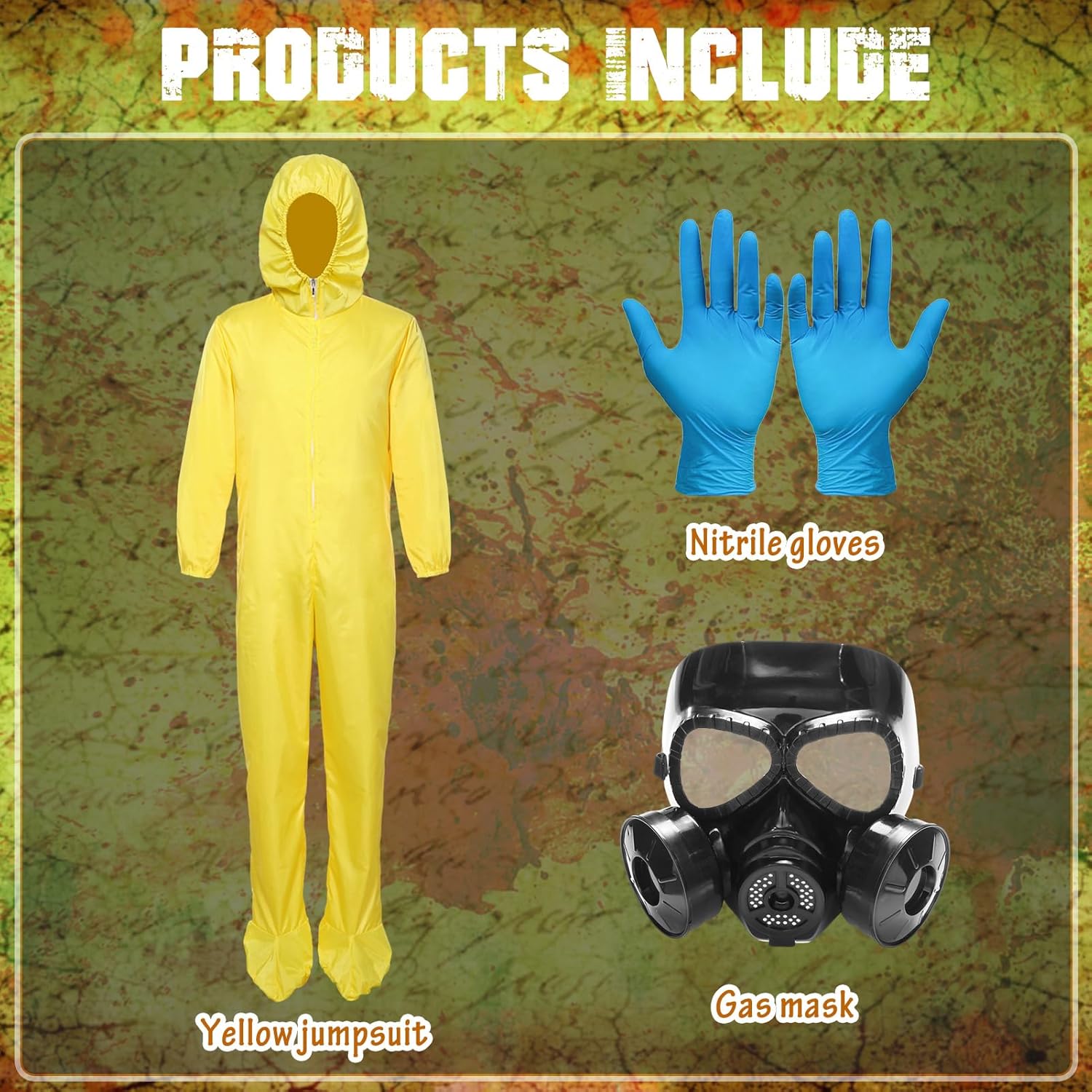 Déguisement Breaking Bad Hazmat jaune avec accessoires XXL – Image 2