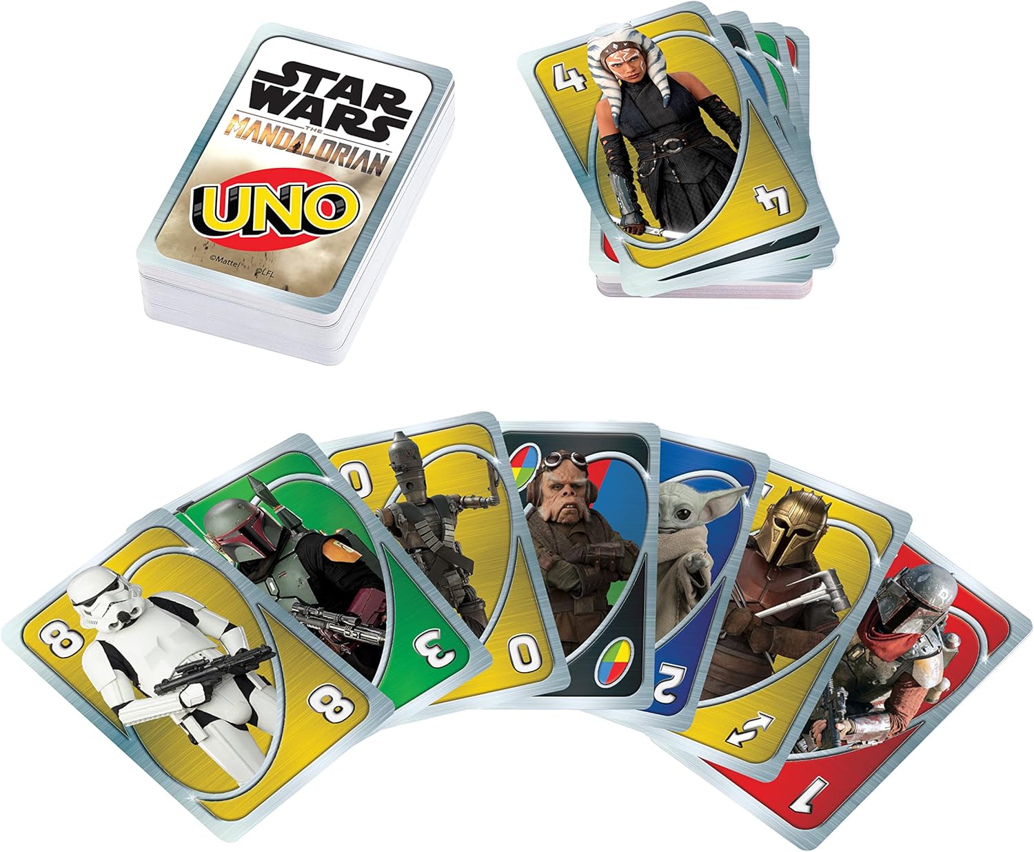 UNO Mattel Games Star Wars The Mandalorian avec boîte métallique – Image 4