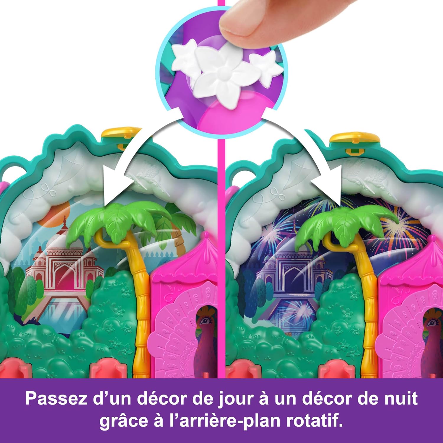 Coffret Polly Pocket Jardin du Paon avec 2 mini-figurines – Image 4