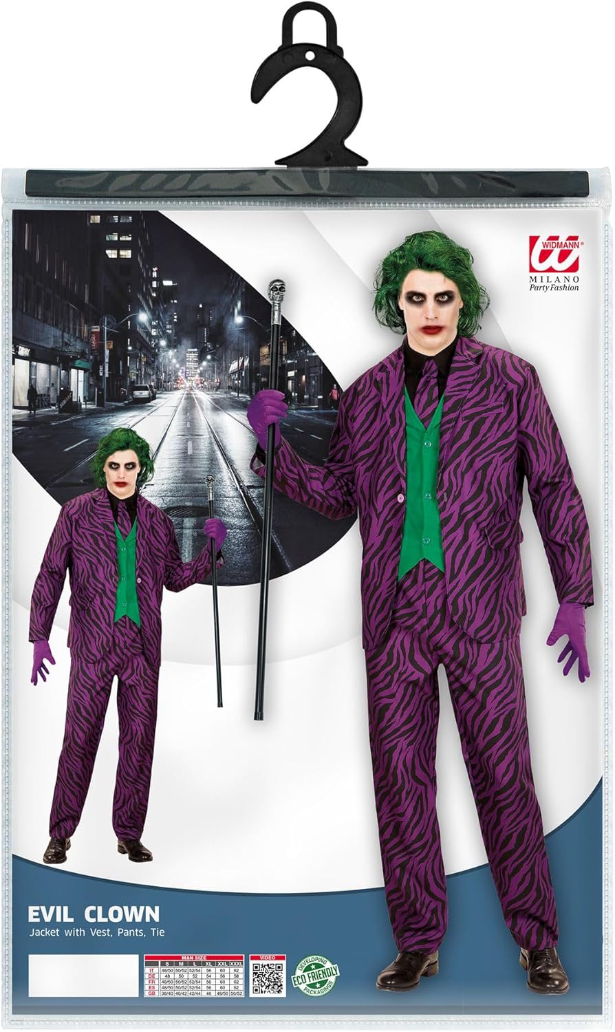Costume de clown maléfique Halloween Widmann Milano – Image 3