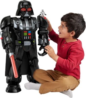 Robot Dark Vador Star Wars de plus de 60 cm avec sons, lumières et clé Stormtrooper