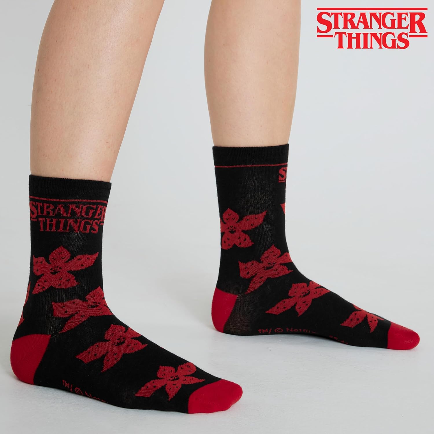 Chaussettes Stranger Things femme et ado, taille 35-41, Multi Noir – Image 6
