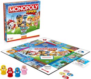 Monopoly Junior Pat'Patrouille en français, jeu de société 2 à 6 joueurs dès 5 ans