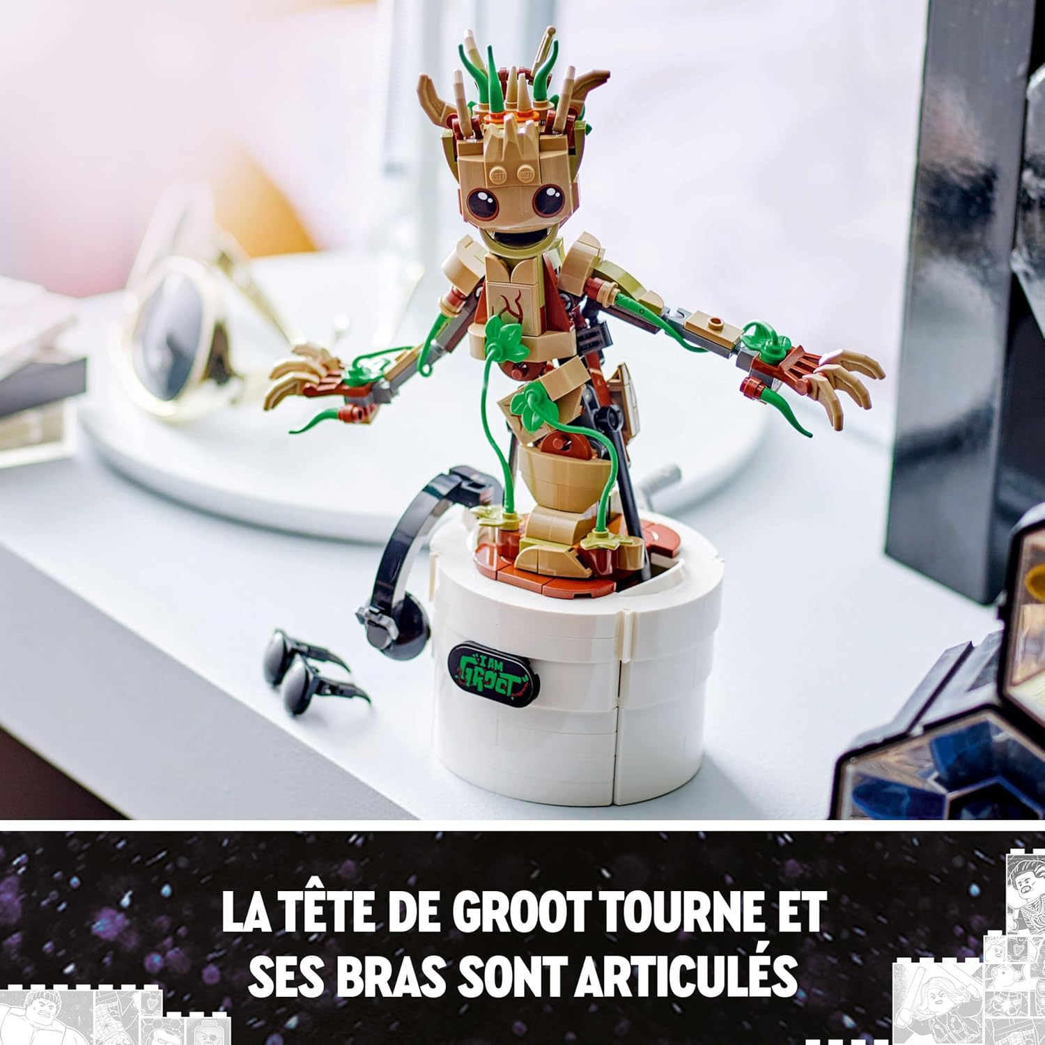LEGO Marvel Bébé Groot dansant à construire 76297 – Image 5
