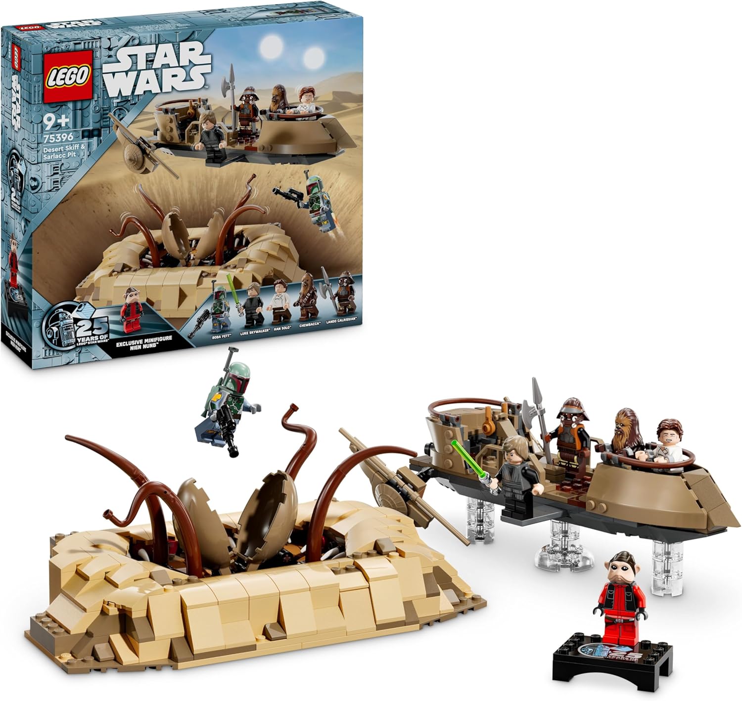 LEGO Star Wars 75396 Esquif du désert et fosse du Sarlacc avec Luke Skywalker