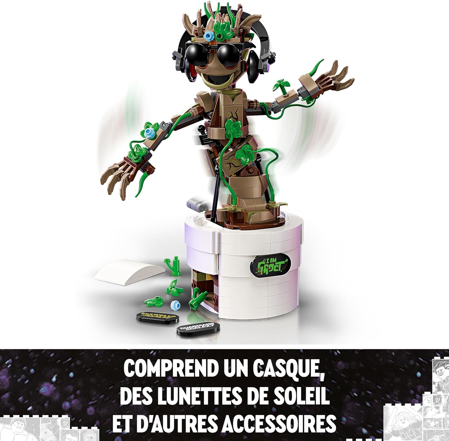 LEGO Marvel Bébé Groot dansant à construire 76297 – Image 6