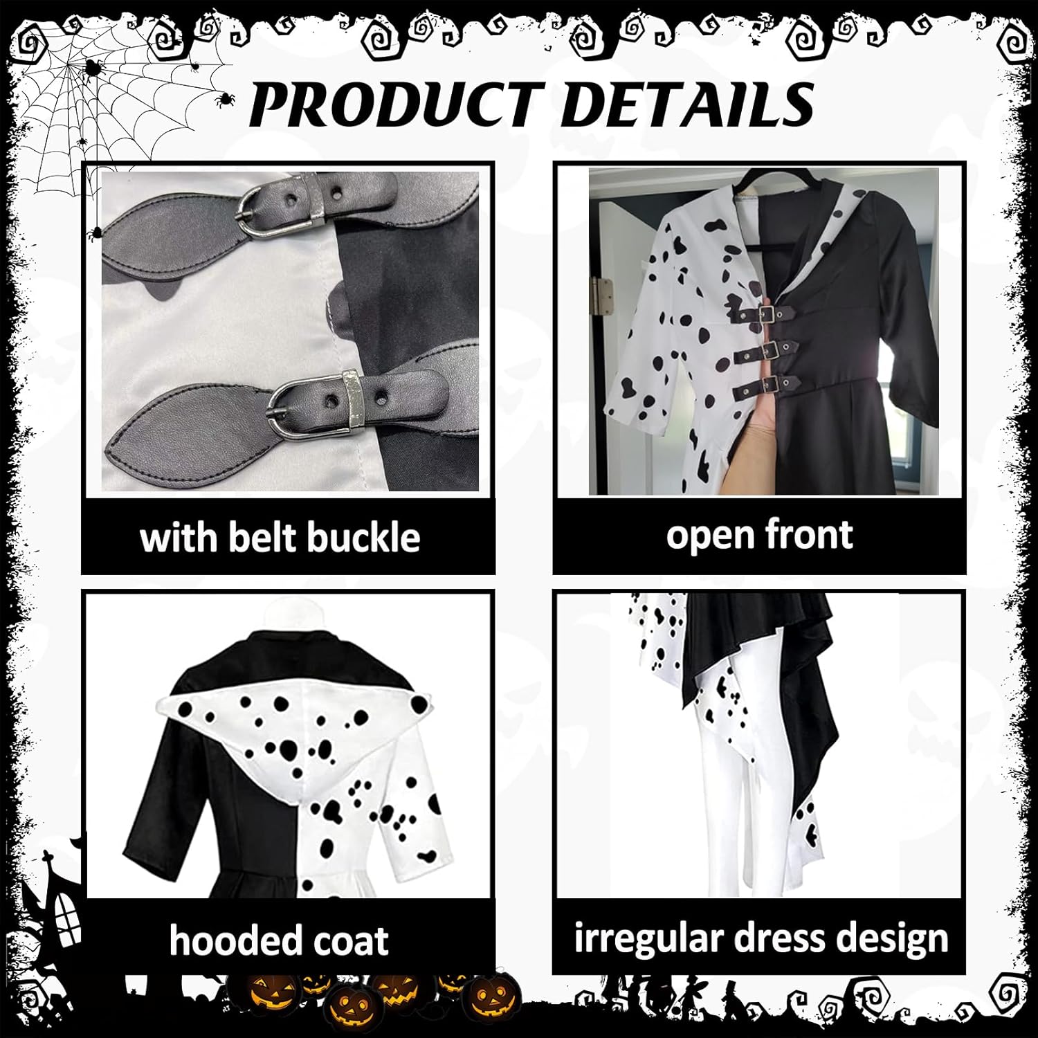 Costume femme Cruella De Vil avec perruque et accessoires – Image 5