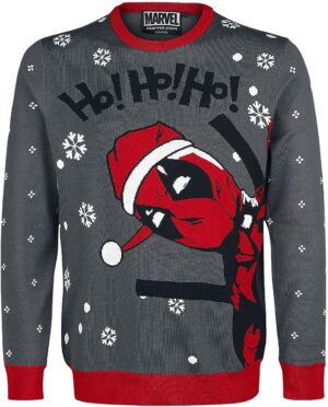 Pull-over Deadpool homme gris/rouge