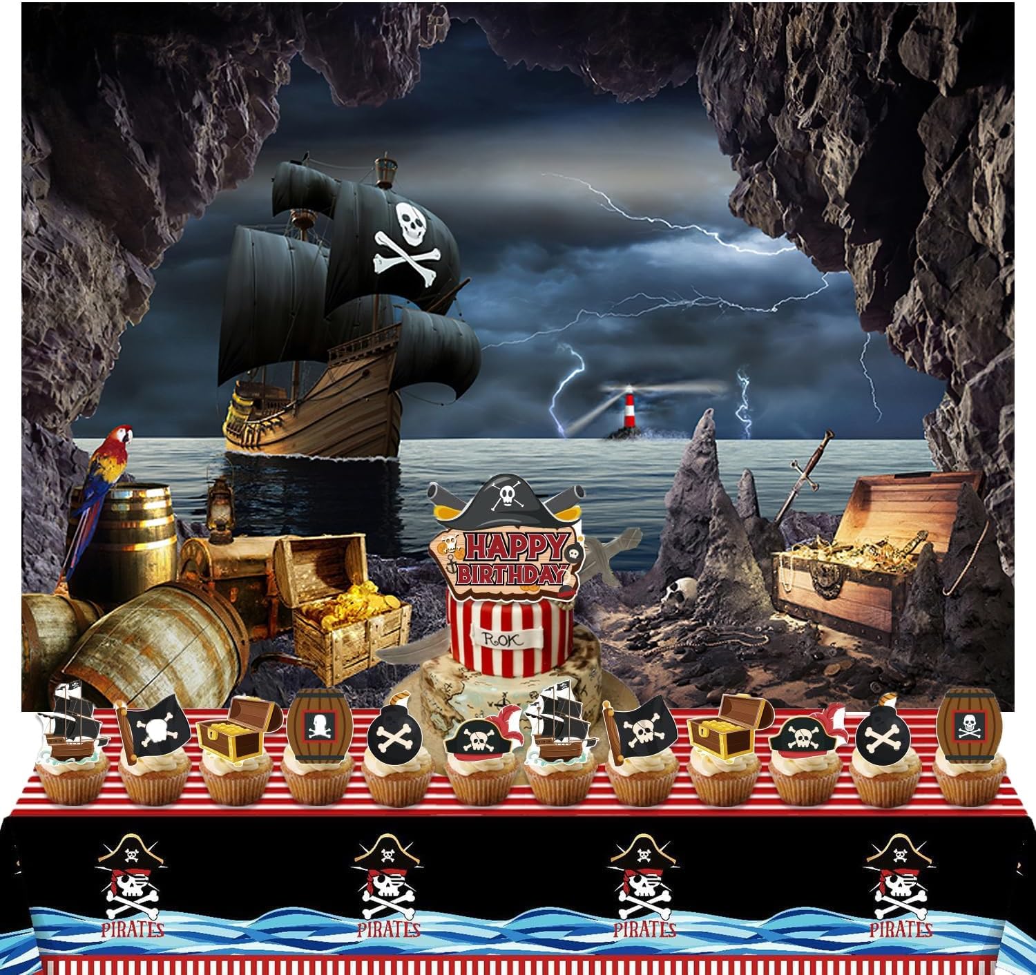 Fond photo bateau pirate 7x5FT en vinyle XY74 – Image 4