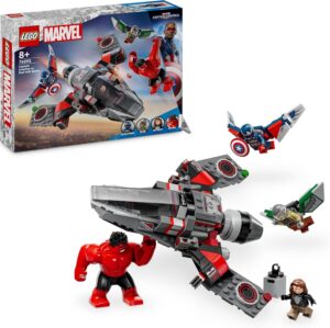 LEGO Marvel Captain America vs Hulk Rouge avec avion de chasse 76292