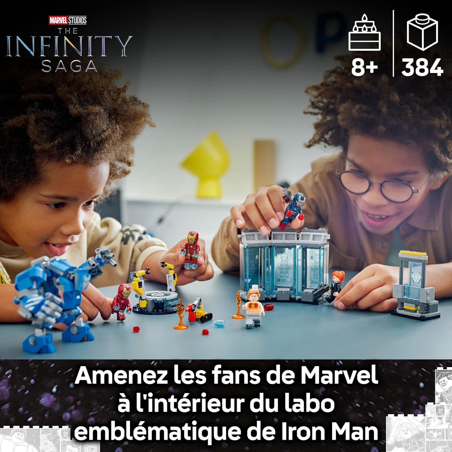 LEGO Marvel Laboratoire d'Iron Man avec 5 minifigurines 76315 – Image 2