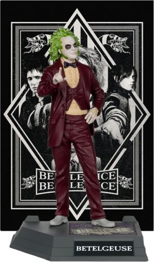Statue Beetlejuice en costume grenat 17 cm