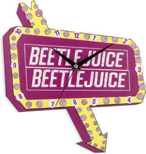 Horloge murale Disney Beetlejuice BJC3000 panneau rouge et jaune