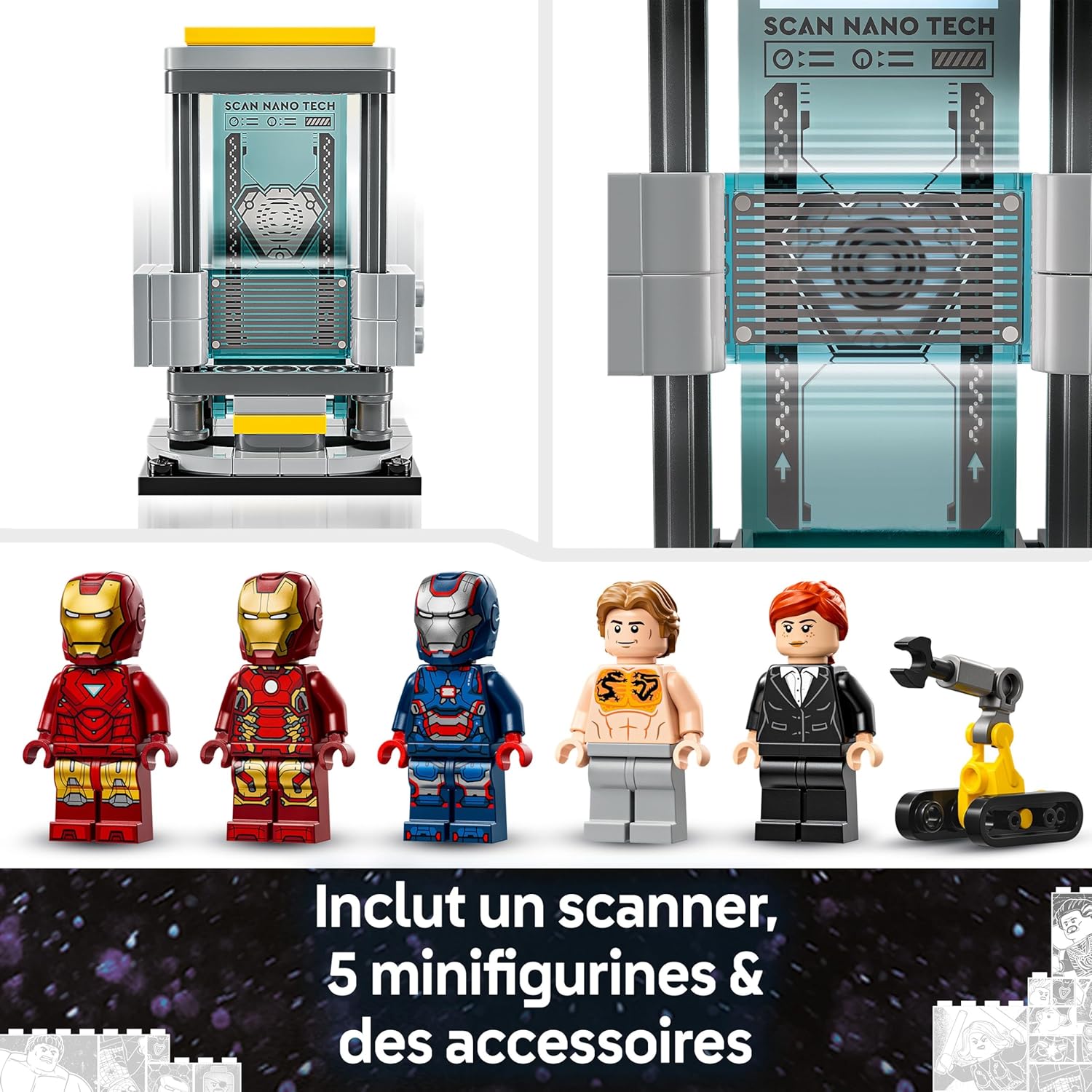 LEGO Marvel Laboratoire d'Iron Man avec 5 minifigurines 76315 – Image 5
