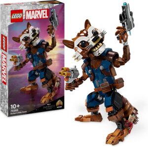 LEGO Marvel Rocket et Bébé Groot, figurine articulée 76282