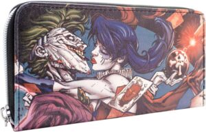 Portefeuille et porte-cartes multicolore The Joker et Harley Quinn