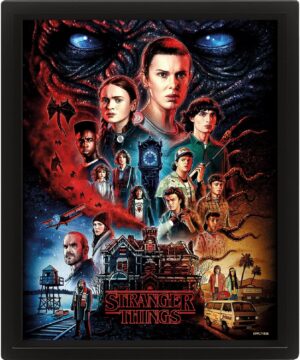 Poster 3D encadré Vecna de Stranger Things