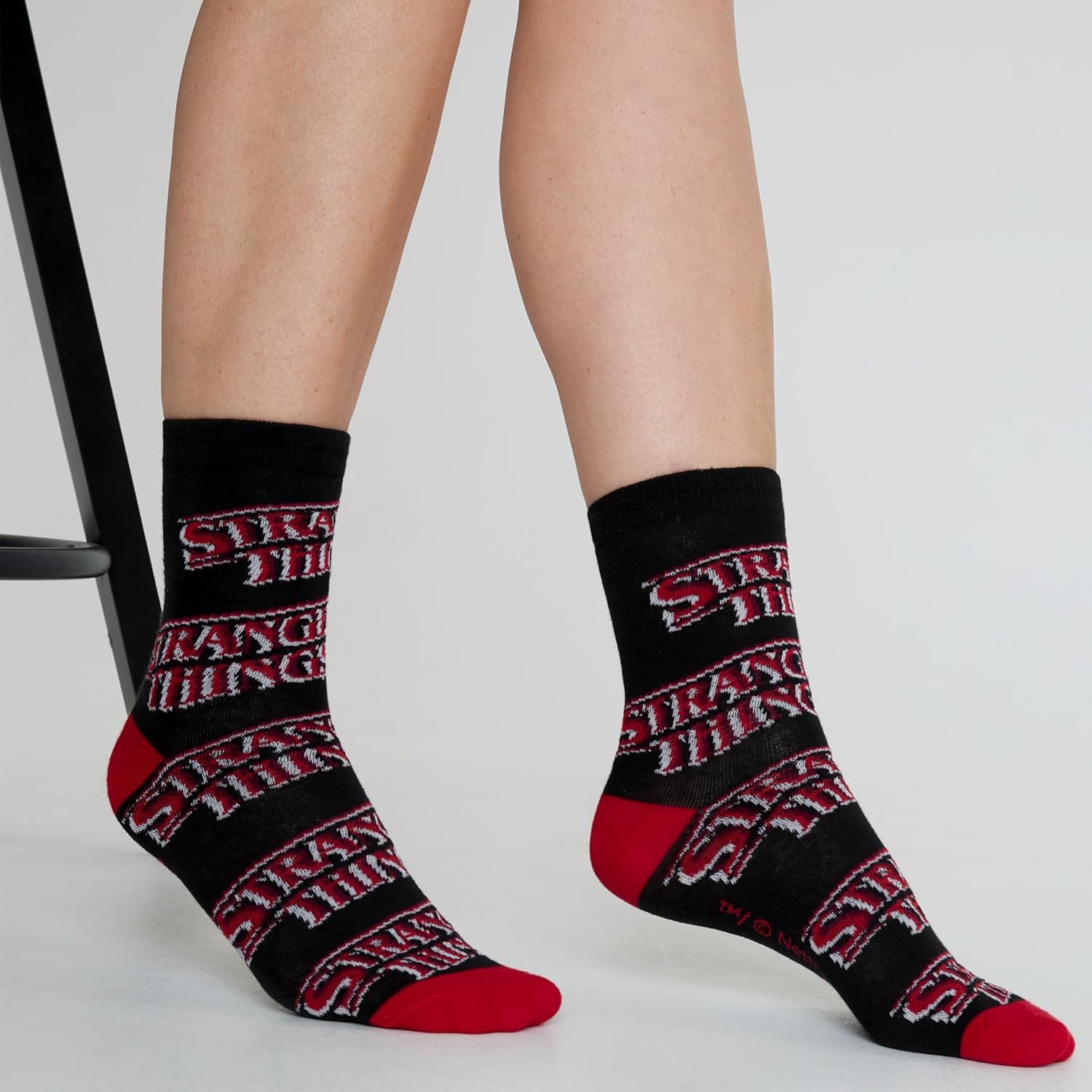 Chaussettes Stranger Things femme et ado, taille 35-41, Multi Noir – Image 4