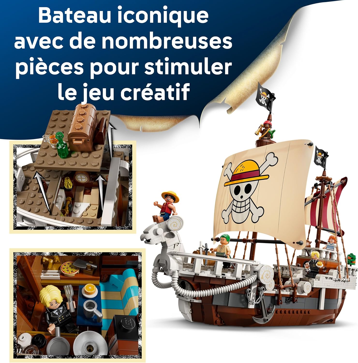 LEGO One Piece Vogue Merry avec 5 minifigurines Luffy, Zoro et Nami 75639 – Image 3