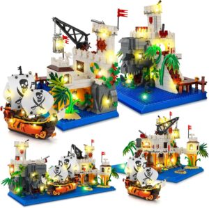 Pirates des Caraïbes bateau pirate 3 en 1 avec LED, 2461 PCS