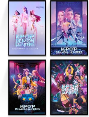 Affiches Beetlejuice sur toile, lot de 4 en 21 x 30 cm, coloris A
